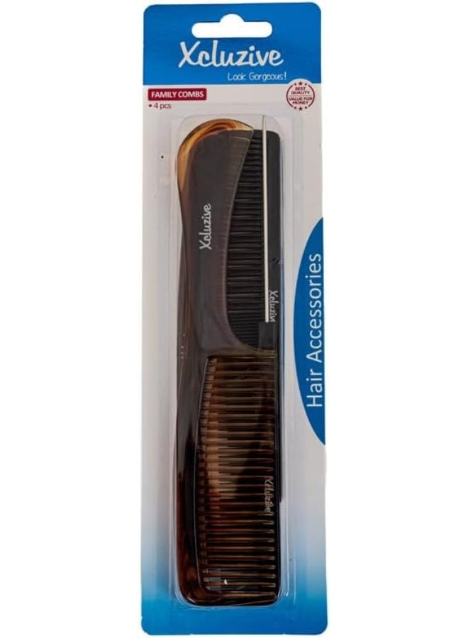 Xcluzive Pack Of 4 Family Combs - Image 1