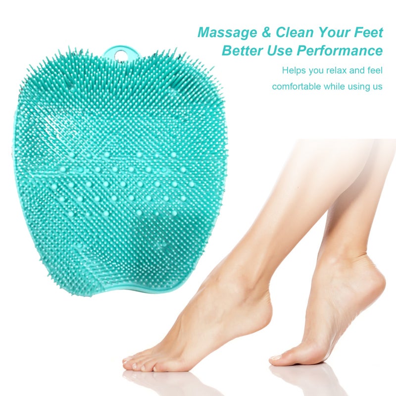 Foot Scrubber: Green PVC Material, Dual-Side Concave Convex Design - Compact Lightweight Skin Exfoliating Pad for Home Spa Daily Foot Care, Dry Sensitive Skin - Image 5