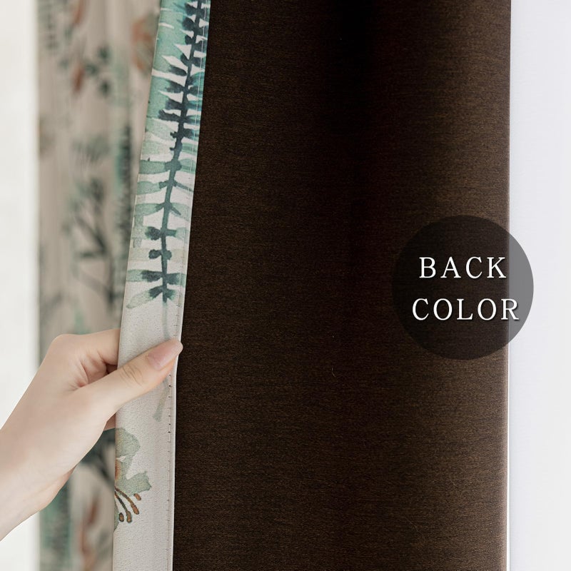 SUOUO Floral Blackout Curtains for Bedroom 84 inches Long Patterned Green Leaf Botanical Room Darkening Window Drapes for Living Room 2 Panels - Image 5