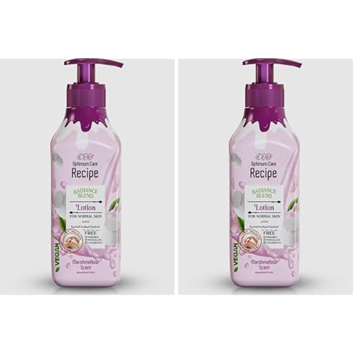 Eva cosmetics Optimum Care Recipe Radiance Blend Lotion For Normal Skin - Marshmallow Scent 370 Ml (Pack of 2)