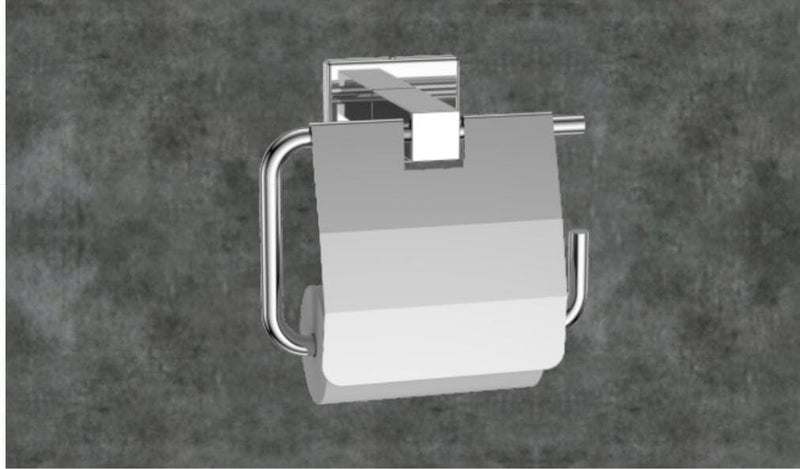 Stainless Steel Toilet Paper Holder for Bathroom/Toilet Roll Holder/Tissue Paper Holder/Kitchen Paper Holder/Lavatory/Bathroom Accessories - Pack of 1 (Chrome) - Image 2