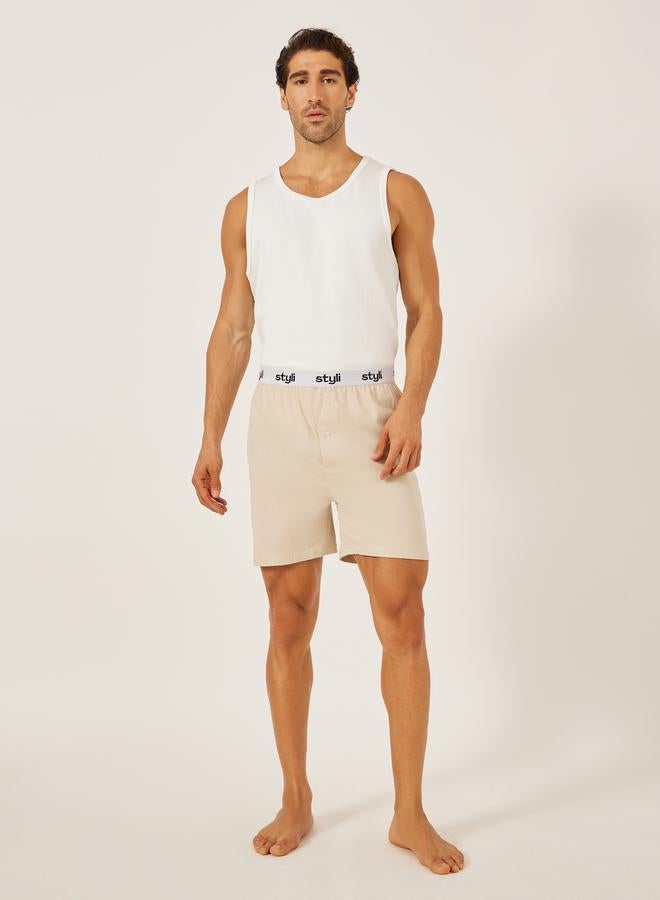 Styli Pack of 2 - Knitted Boxer With Elasticated Waistband  - Image 2