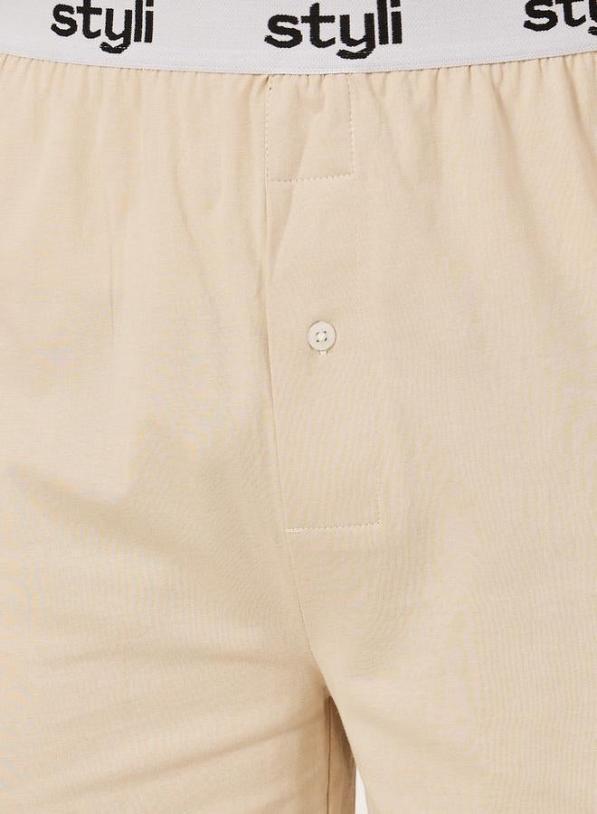 Styli Pack of 2 - Knitted Boxer With Elasticated Waistband  - Image 3