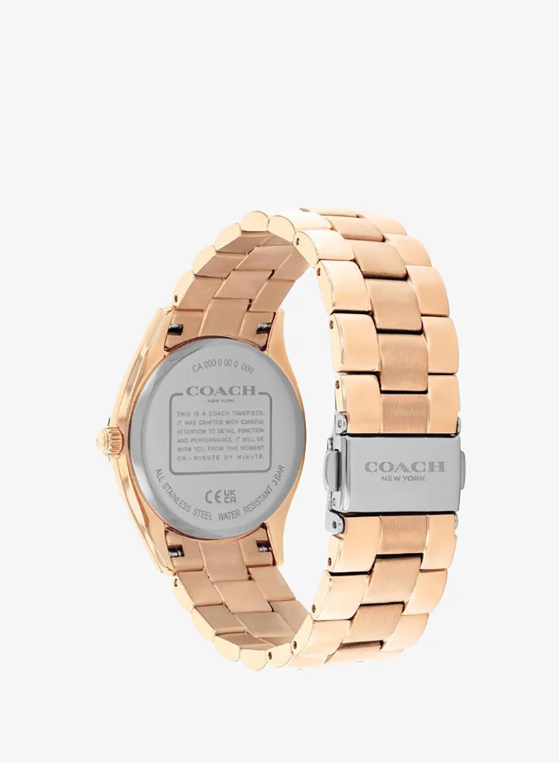 Coach  Ionic Plated Rose Gold Steel Quartz Basic Watch for Women | Best Price UAE