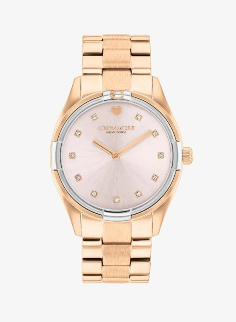 Coach Ionic Plated Rose Gold Steel Quartz Basic Watch