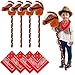 Poen 4 Pack Light Brown Horse Stick with Sound Red Bandana Set 276 Toys Stick Horse Western Cowboy Bandana Head with Neighing Sound for Boys Girls Fun Pretend Games Son Daughter - Image 2