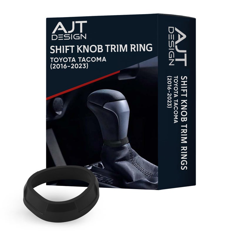AJT DESIGN Shift Knob Trim Ring for 2016-2023 Tacoma - Black - Image 1