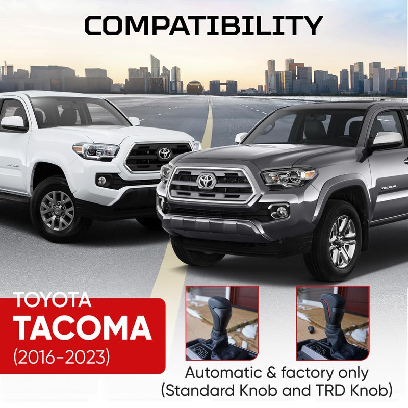 AJT DESIGN Shift Knob Trim Ring for 2016-2023 Tacoma - Black - Image 2