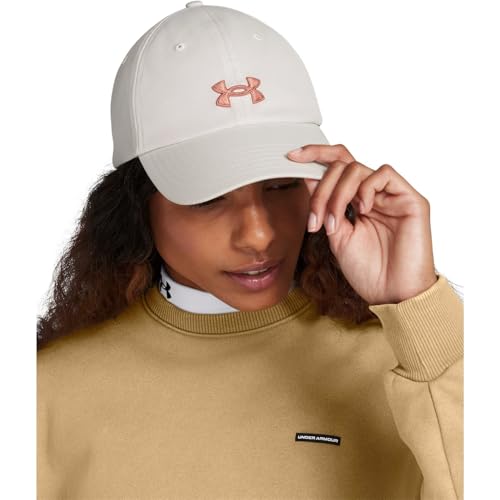 Under Armour Womens Blitzing Cap Adjustable, (114) White Clay / / Canyon Pink, One Size Fits Most - Image 2