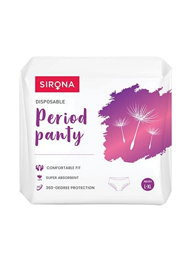Sirona Disposable Period Panties For Sanitary Protection For Women ; L Xl (Pack Of 5) ; Maternity Day And Overnight Panties ; For Heavy Flow ; Up To 12 Hours Protection ; Sanitary Pads Pant Style  - Image 1