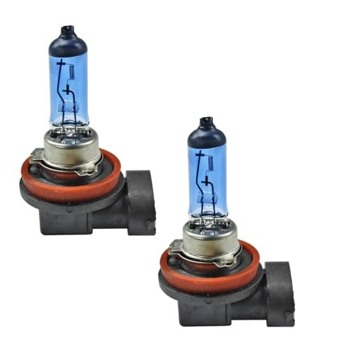 UHANBUT 2PCS H11 Car Halogen Bulbs, 12V 55W White Bright High/Low Beam Automotive Fog Light Xenon Bulbs, Universal Plug and Play Headlight Halogen Capsule Lamp Replacement Accessories for Most Car, SUV (H11) - Image 1