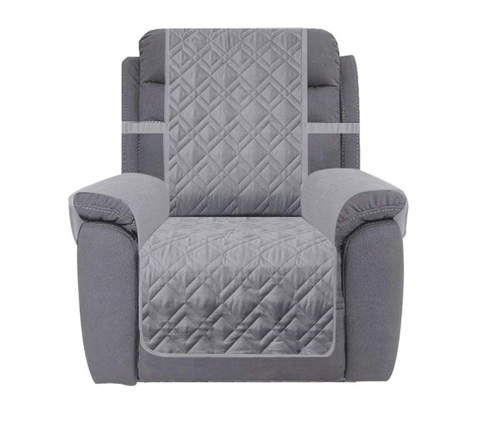 WATERPROOF NONSLIP RECLINER COVER STAY IN PLACE DOG CHAIR COVER FURNITURE PROTECTOR IDEAL RECLINER SLIPCOVERS FOR PETS AND KIDS 30 LIGHT GREY