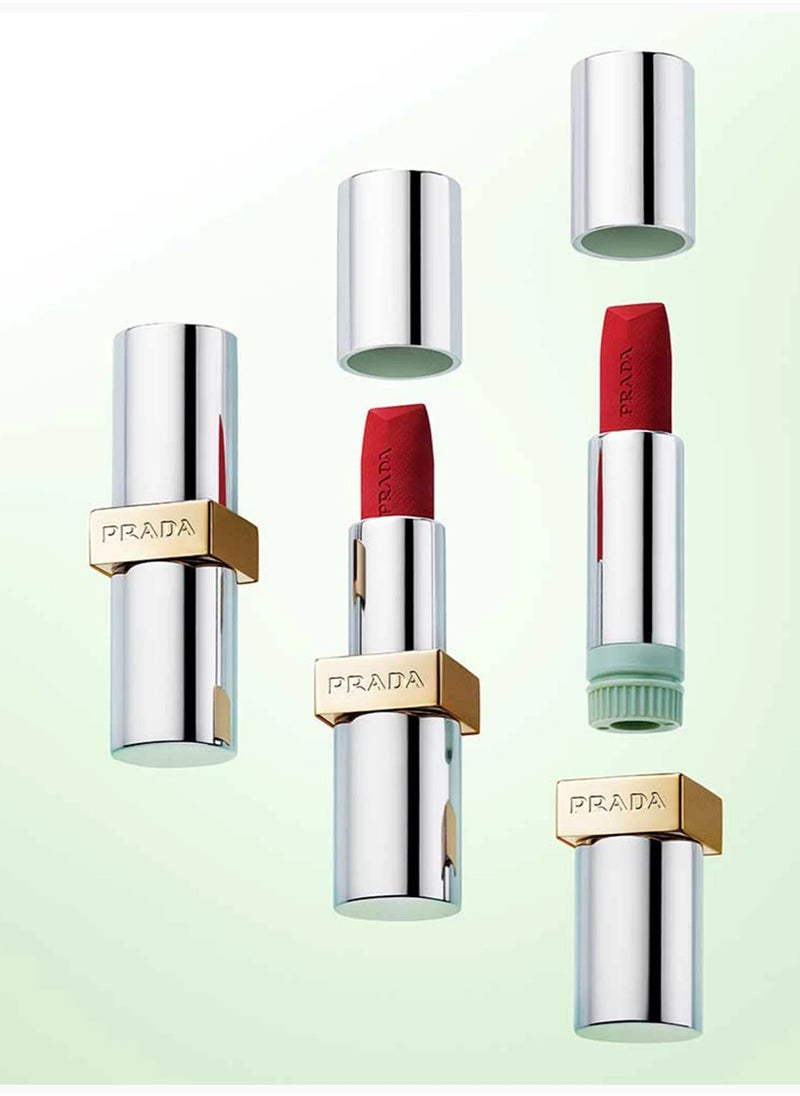 PRADA - PRADA Monochrome Soft Matte Lipstick R26 - Long-Lasting Rich Pigment for a Bold, Velvet Finish (3.9g) - Image 1