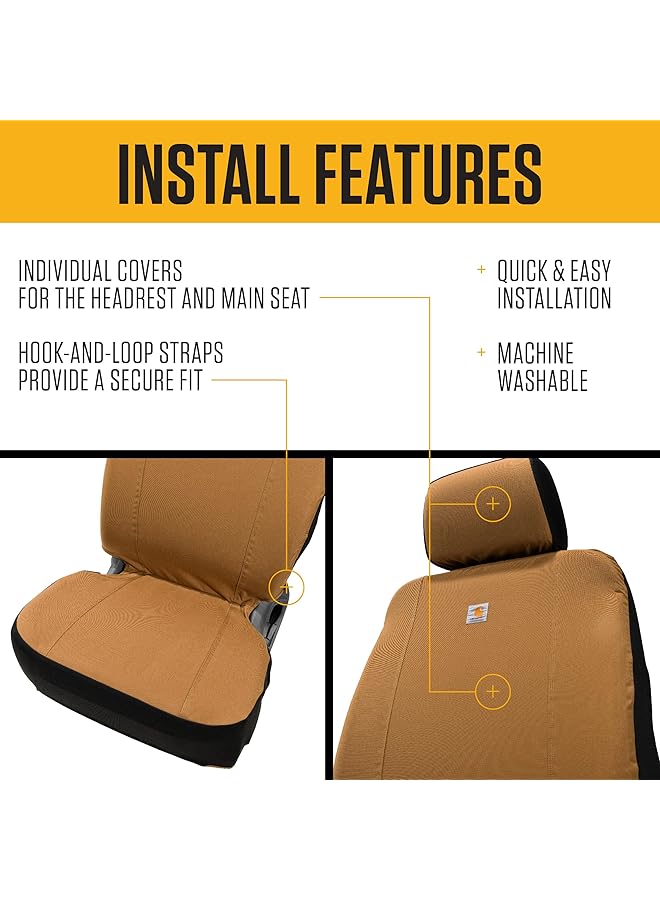 carhartt Seat Covers, Universal Fitted Nylon Duck Car, Truck, And Auto Seat Cover - Image 3