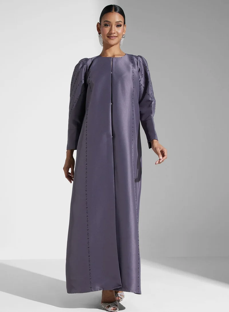 Khizana Embellished Detail Abaya