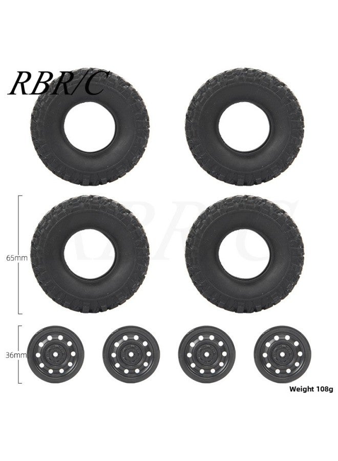 RBR/C Simulation Cross-country Climbing Remote Control Car Vacuum Wheel Soft Tire Skin Upgrade Model Toy Accessories R796-Color:R796 Tires - Image 1