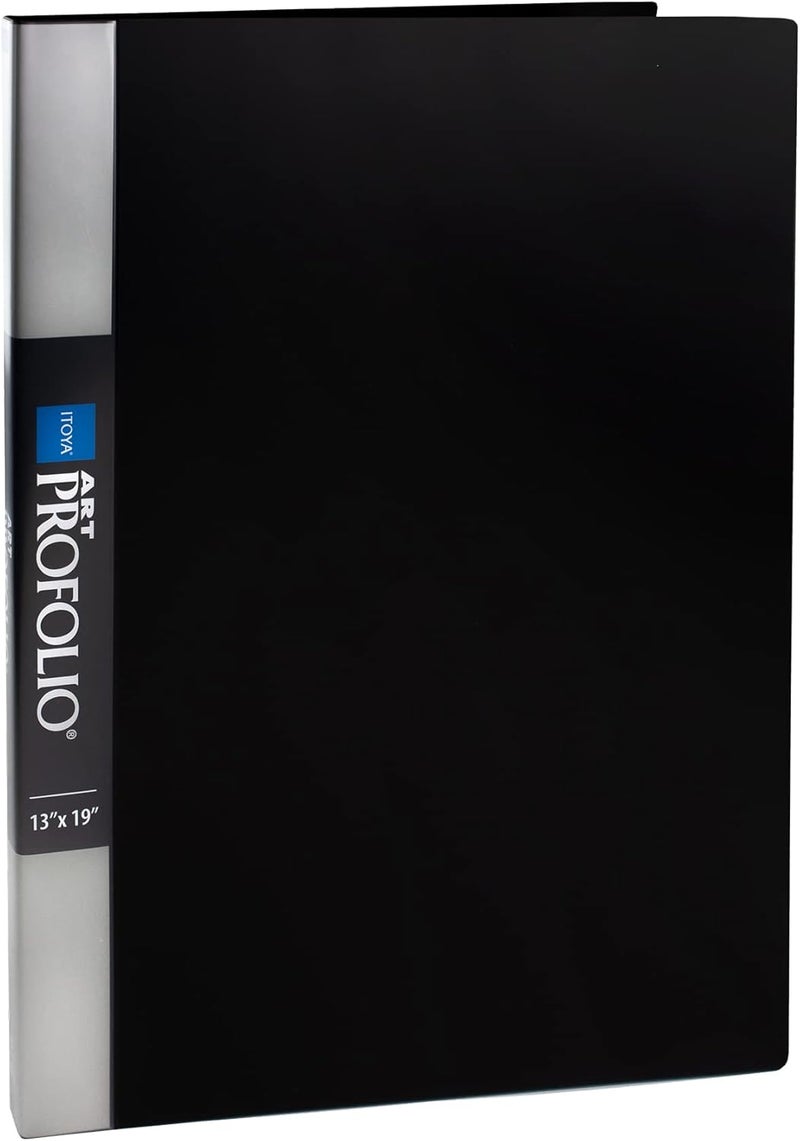 ITOYA Original Art ProFolio 13x19 Black Photo Album Book with 48 Pages - Protective Binder with Plastic Sleeves - Image 1