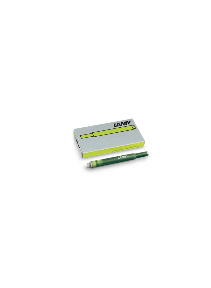 LAMY Lamy Fountain Pen Ink Cartridge Charged Green Pack Of 5