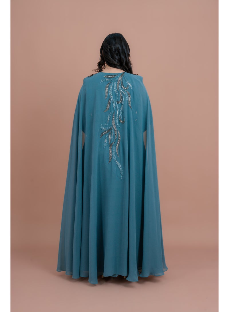 اكسا قفطان أنيق بحزام من قطعتين - Image 2