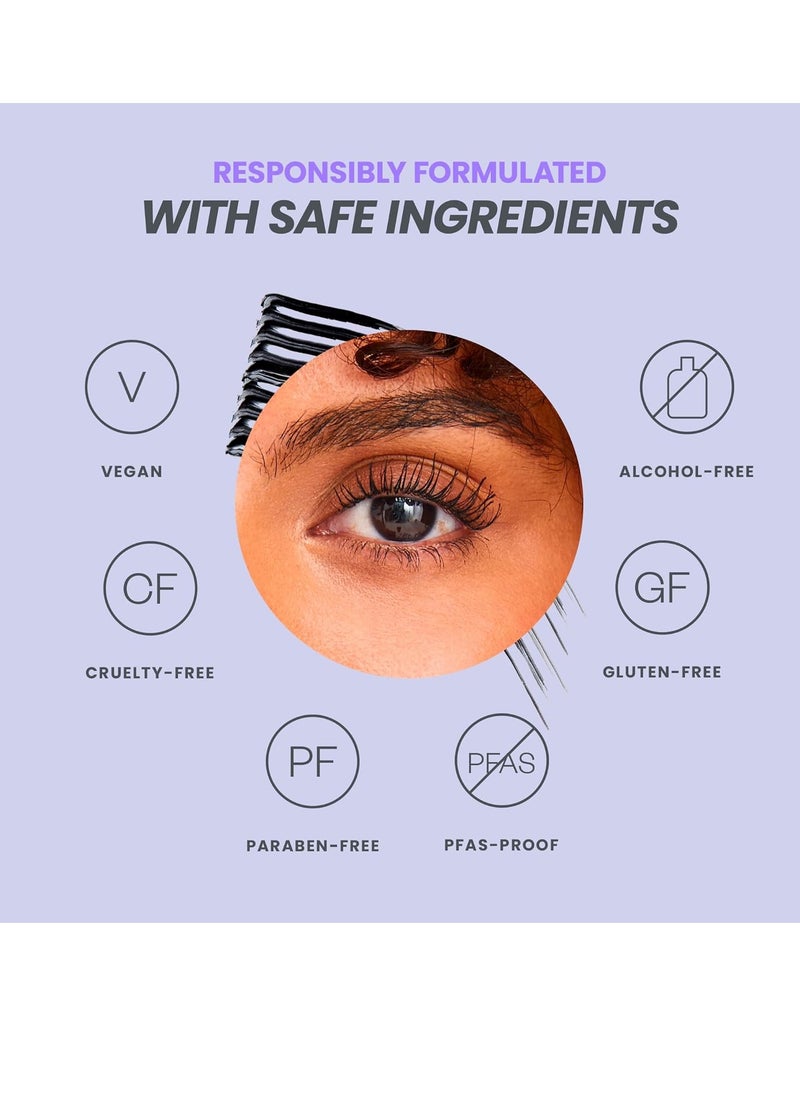 Wonderskin - Black Mascara for Volume Length and Curl Lengthening Volumizing Lash Mascara and Smudge Proof Eyelash Mascara - Image 1