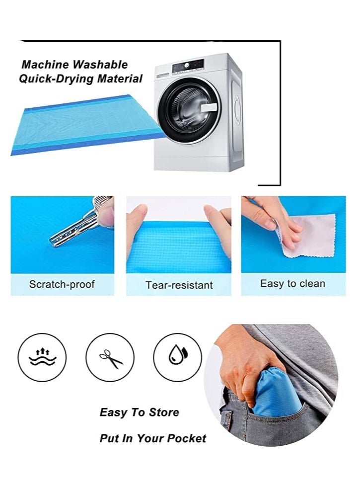 Excefore بطانية شاطئ، بطانية نزهة مصغرة بحجم كبير، مقاومة للرمال، مقاومة للماء 83"×79"، خفيفة الوزن، محمولة، قابلة للتعبئة، ملحقات للتخييم والمشي في الهواء الطلق - Image 3