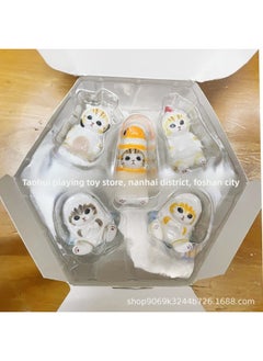 Generic Japanese Shark Cat Twisted Egg Doll Wearing Shark Coat Fried Shrimp Cat Hand-made Car Decoration Gift-Color:5 3 Generation Bread Cat  - Image 3