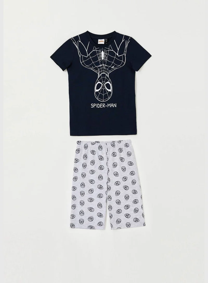 DeFacto Licensed Spider Man Short Sleeve T-Shirt And Shorts Set
