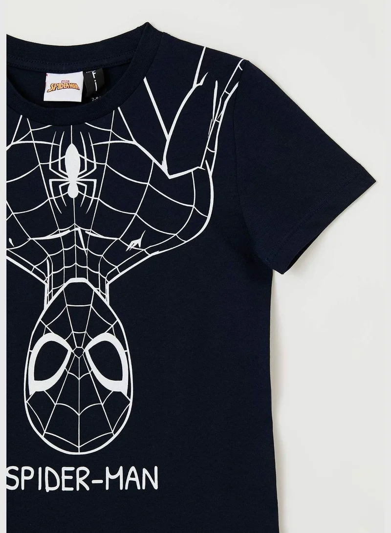 DeFacto Licensed Spider Man Short Sleeve T-Shirt And Shorts Set