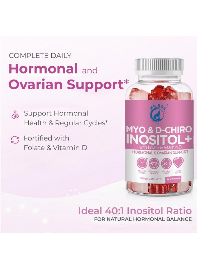 Mr Ros Mr Ros Inositol Gummies with Folate & Vitamin D - Myo & D-Chiro Inositol Blend, 40:1 Ratio, 60 Gummies  - Image 2