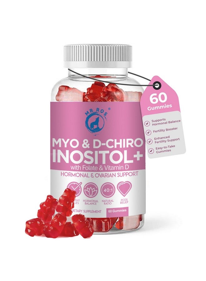 Mr Ros Mr Ros Inositol Gummies with Folate & Vitamin D - Myo & D-Chiro Inositol Blend, 40:1 Ratio, 60 Gummies  - Image 1