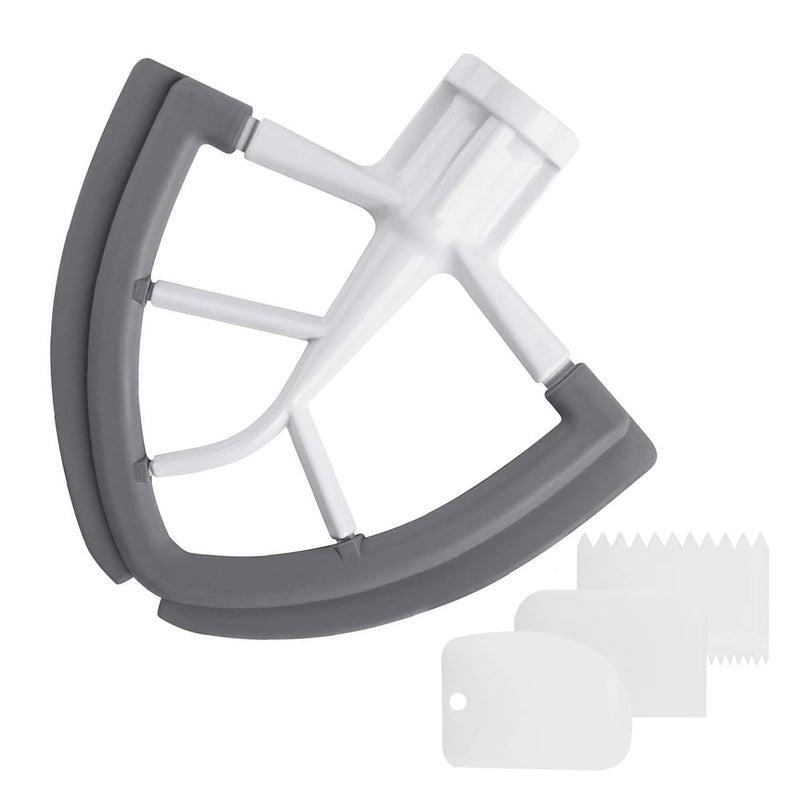 Roabertic Flex Edge Beater for KitchenAid Mixer 455 Quart Flat Beater Paddle with Scraper 455 QT TiltHead Flex Attachment 