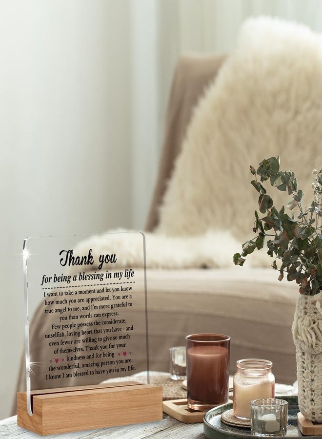 WEZADUK Thank You Gifts for Women Men Friends Besties, Special Appreciation Gifts, Thank You for Being A Blessing in My Life Home Office Decorative Signs Plaque for Desk - Image 3