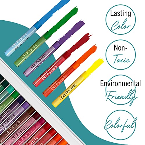 EXTRIC Soft Pastels 25 Colors, Kids and Artists Oil Crayons - Image 2