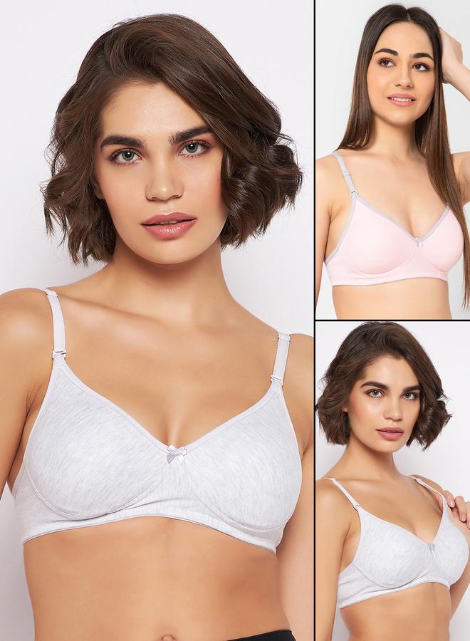 Clovia Pack of 2 - Lightly Padded Non-Wired Demi Cup Multiway T-Shirt Bra - Image 1