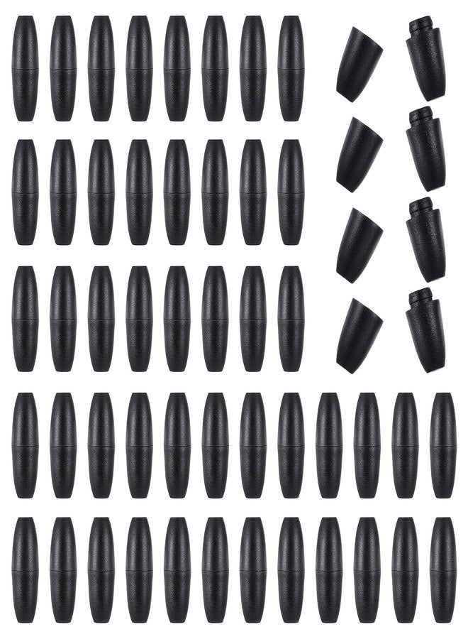 Ymapinc 50Pcs Breakaway Lanyard Clasp Plastic Break Away Clasps for Necklace Bracelets Lanyards DIY Crafts Black Safety Barrel Connectors for Jewelry Making (24mm) - Image 1