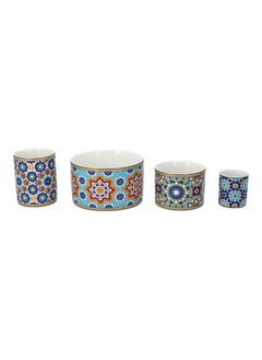 Easy Life Marrakech Dishwasher and Microwave Safe Dessert Set Multicolor 9.5 x 13.5 x 29.5 cm R1468#MARR  - Image 3