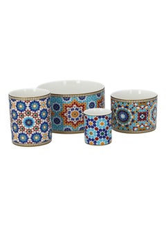 Easy Life Marrakech Dishwasher and Microwave Safe Dessert Set Multicolor 9.5 x 13.5 x 29.5 cm R1468#MARR  - Image 2