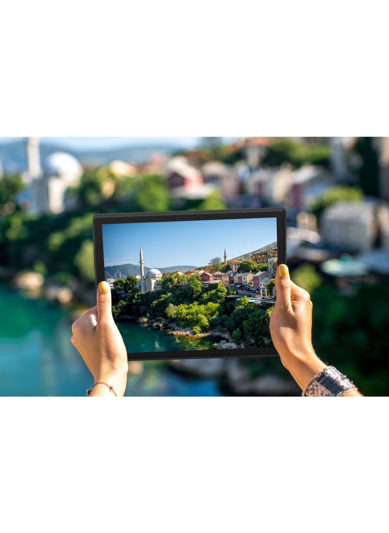 Ultra Professional 10.1 Inch Tablet with 128GB Storage / 8MP Front Camera / 13MP Rear Camera / Android 12 / 6GB Ram / Type-C Charging Port - Black