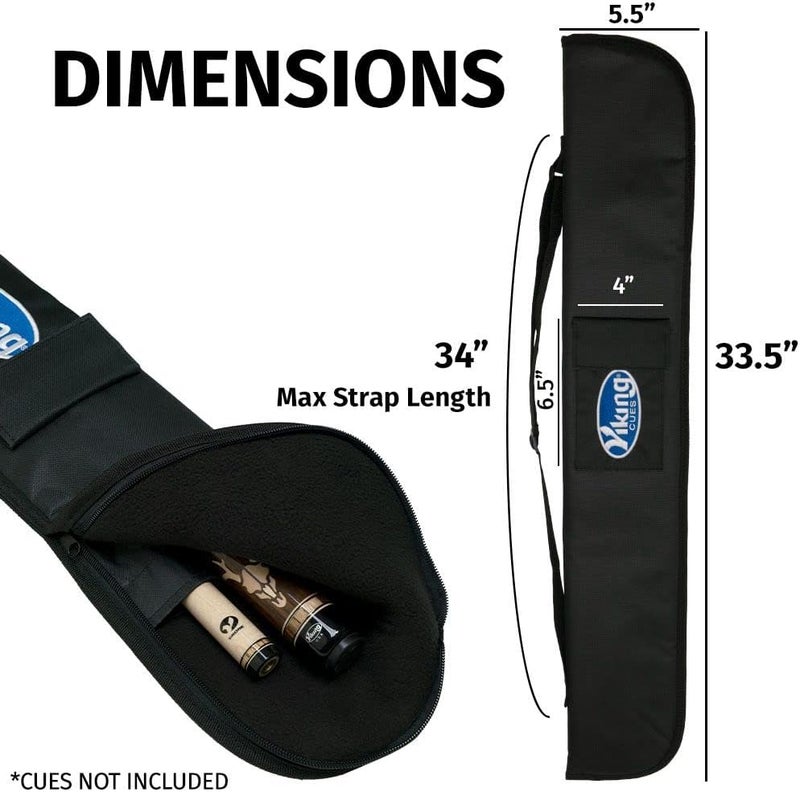 Viking Valhalla Pool Cue Case, Soft Stick Case With Shoulder Strap, Billiard Cue Holder, Table Accessories, Billiards Equipment - Image 2