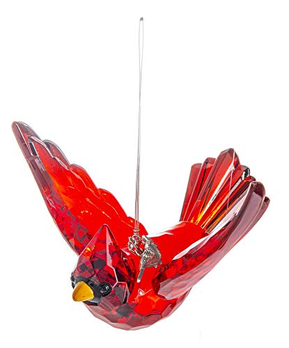 Ganz Radiant Cardinal Christmas Tree Ornament with Charm 5 Inch Red - Image 1