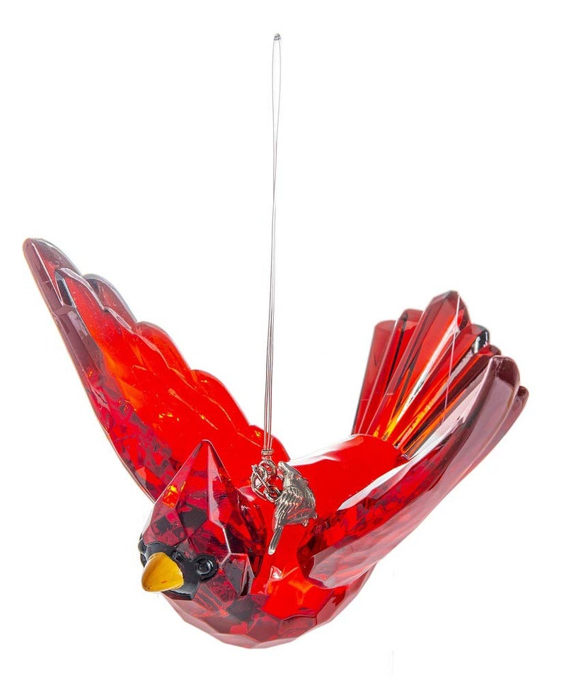 Ganz Radiant Cardinal Christmas Tree Ornament with Charm 5 Inch Red - Image 3