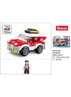 Sluban Sluban Town Series - Pull Back Rally Car Building Blocks 88 PCS - For Age 6+ Years Old  - Image 1