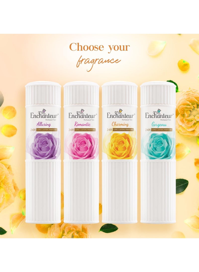 Enchanteur Pack Of 4 Enticing Perfumed Talcum Powder 4 x 250grams - Image 2
