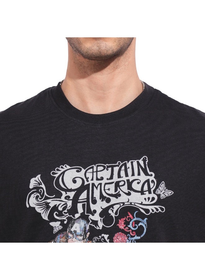 Being Human تي شيرت رجالي بأكمام قصيرة و ياقة دائرية باللون الفحم - Image 5