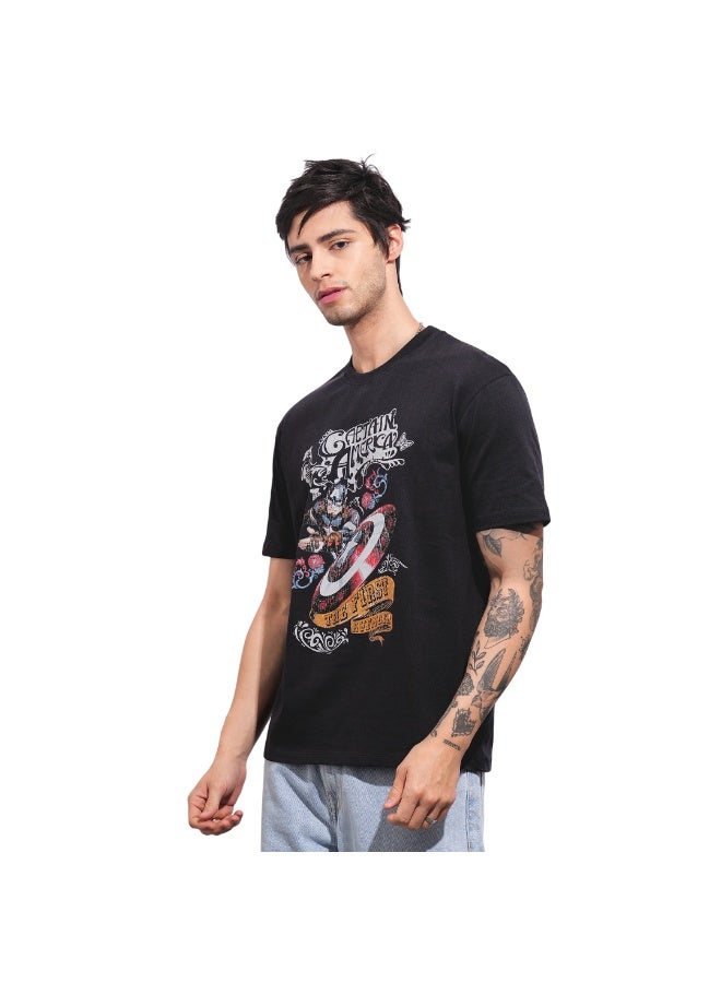 Being Human تي شيرت رجالي بأكمام قصيرة و ياقة دائرية باللون الفحم - Image 2