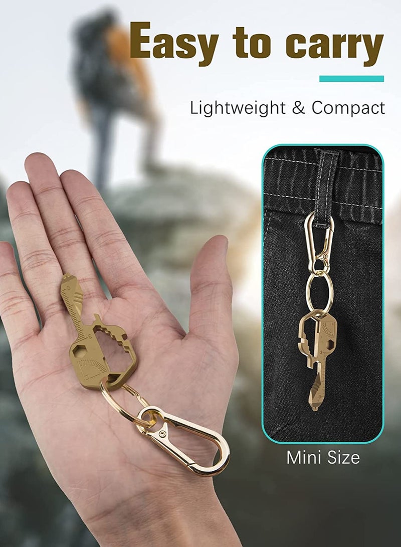 كاست ويف أداة متعددة الوظائف، أداة متعددة الاستخدامات على شكل سلسلة مفاتيح، أداة مفاتيح 24 في 1، أدوات جيب محمولة على شكل مفتاح، أدوات إصلاح يدوية، مسطرة، فتاحة زجاجات، مثقاب، مفك براغي، مفتاح سداسي - Image 5