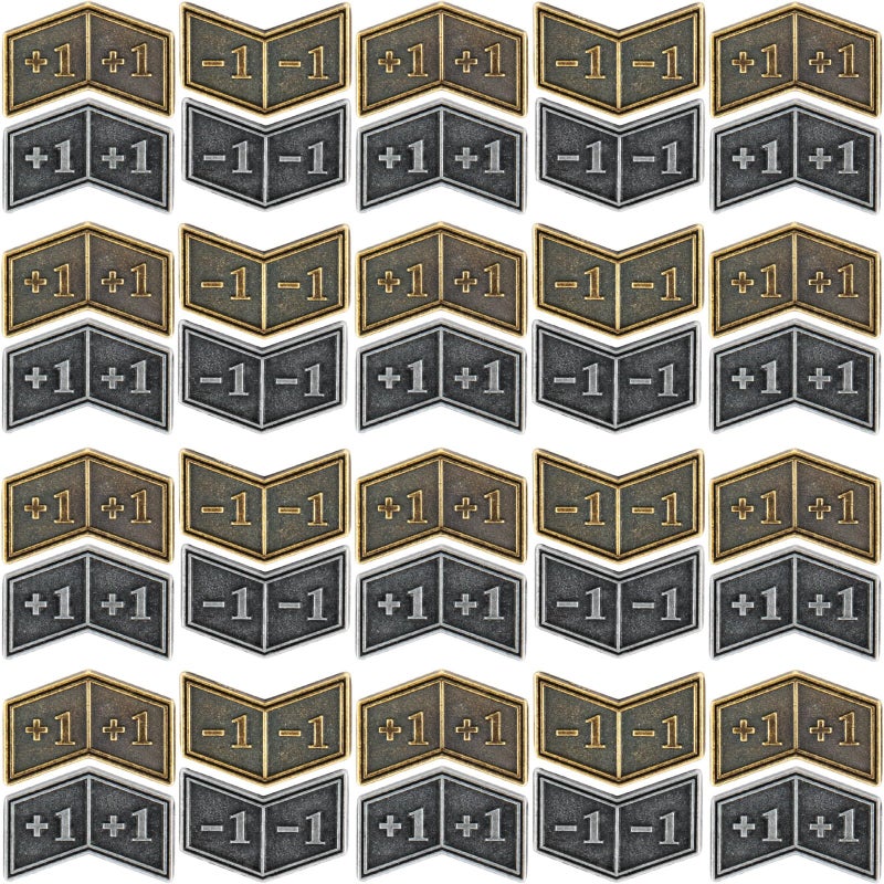 LAMJAM 40 PCS Metal Buff MTG Counters Tokens Plus 11 Life Token Dice Counters for MTG Magic Card Gaming Accessories - Image 2