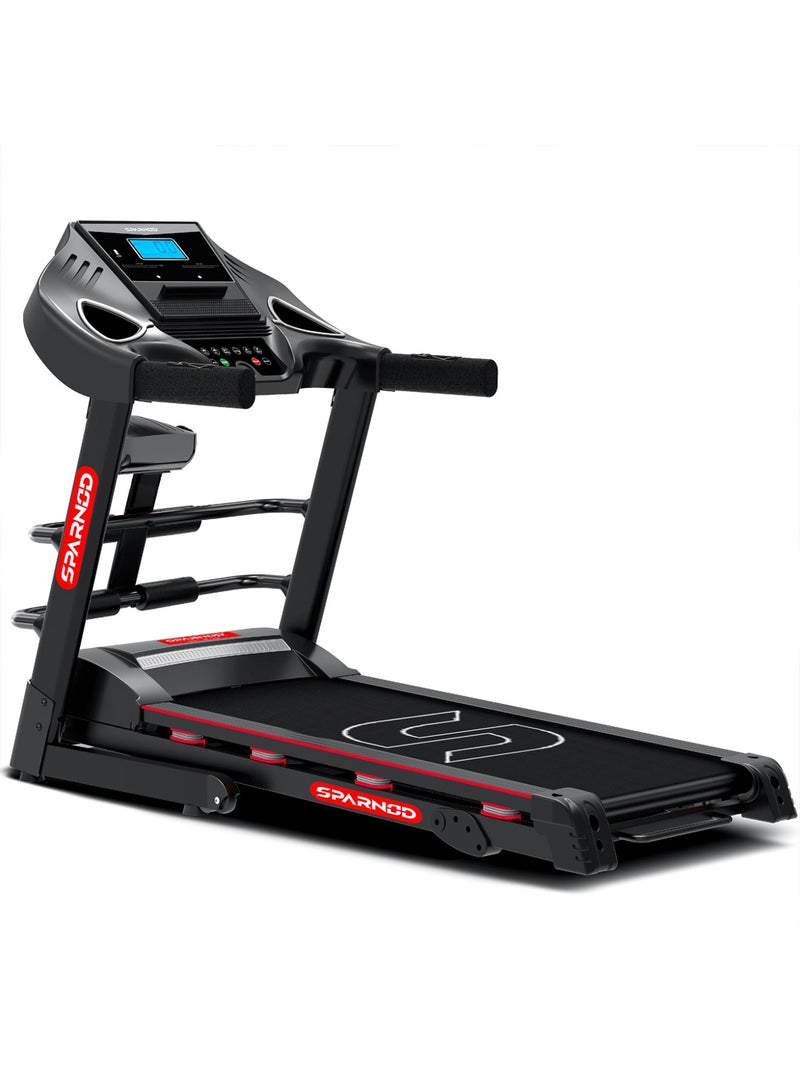 Sparnod Fitness STH-3500 (4 HP Peak) Automatic Treadmill - Foldable Motorized Running Indoor Treadmill for Home Use - Image 1