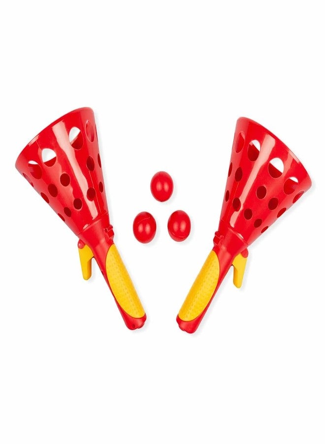 HARSHIV Click & Catch Twin Ball Game for Kids | Pop & Catch Toy Set with 2 Launchers & 2 Balls | Indoor & Outdoor Sports Toy | Age 3+ (Multiple Colors) (RED) - Image 2