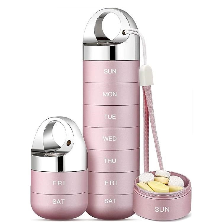 Metal Pill Box Sealed Waterproof Outdoor First Aid Aluminum Alloy Pill Bottle Boxed Pill Box Convenient Pill Box 7 Days A Week - Image 5
